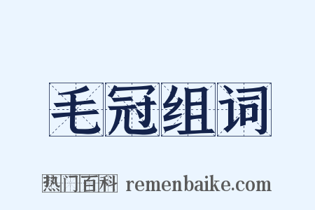 毛冠组词是什么意思的图片